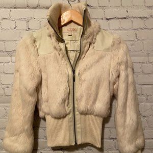 Costa Blanca 100% rabbit/leather jacket-XS